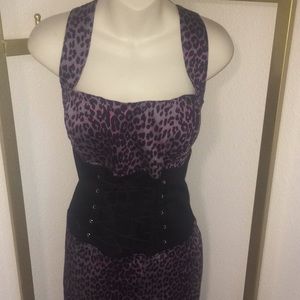 Switchblade Stiletto Leopard Print Pinup Dress